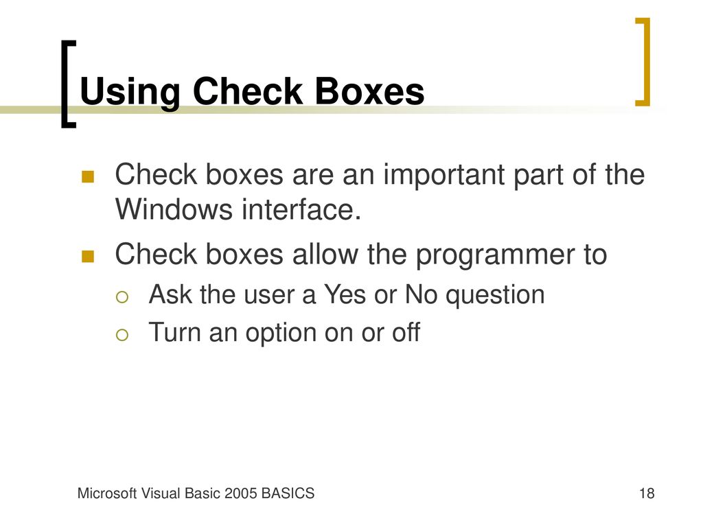 Microsoft Visual Basic 2005 BASICS - ppt download