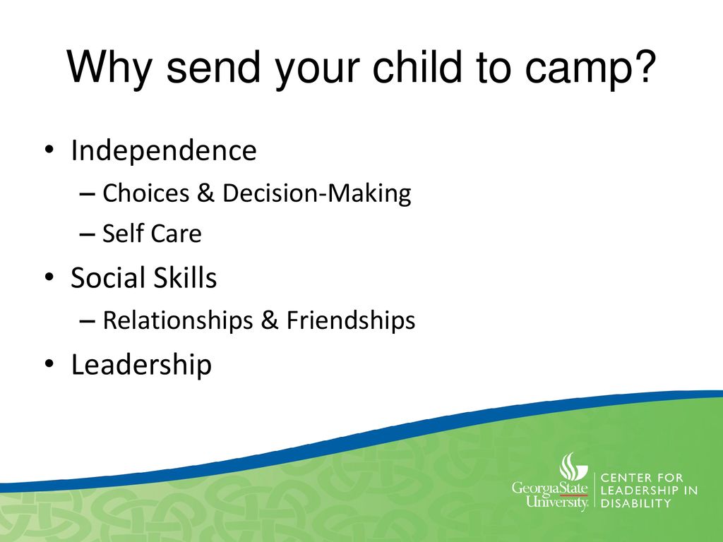 Why send your child to camp