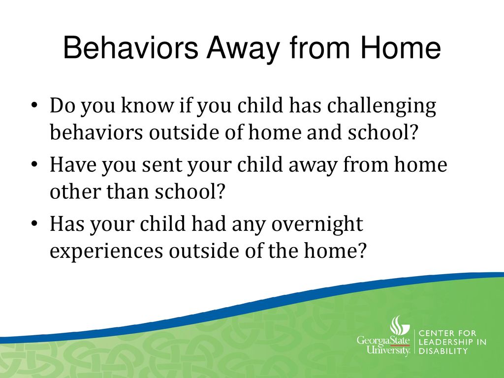 Behaviors Away from Home