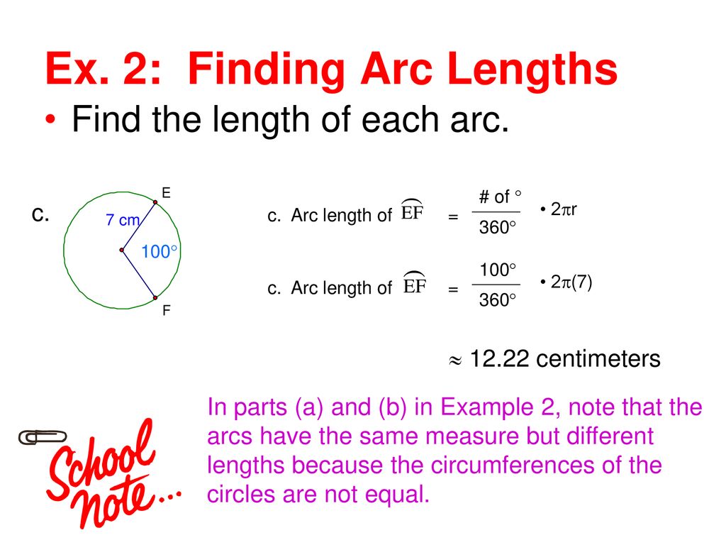 10.10 Circumference and Arc Length - ppt download