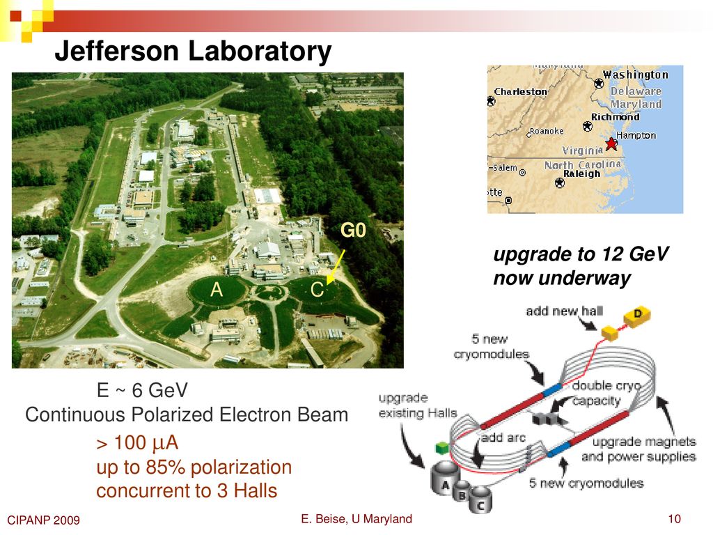 Jefferson Laboratory G0 upgrade to 12 GeV now underway A C E ~ 6 GeV