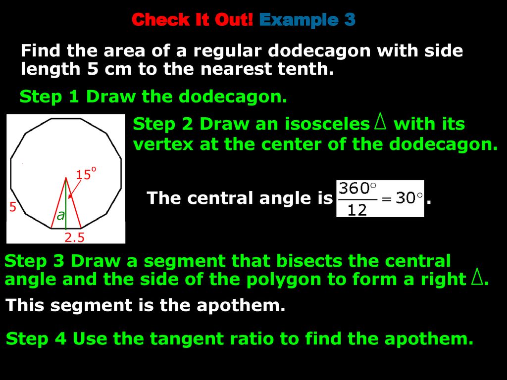 Step 1 Draw the dodecagon.