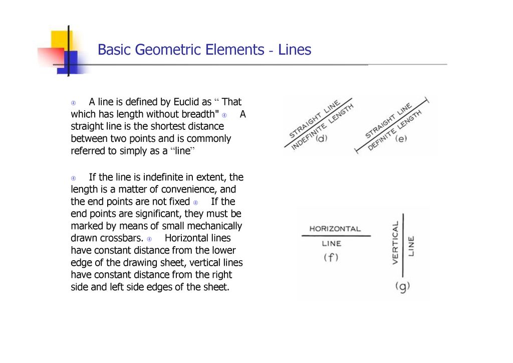 Basic Geometric Elements - Lines