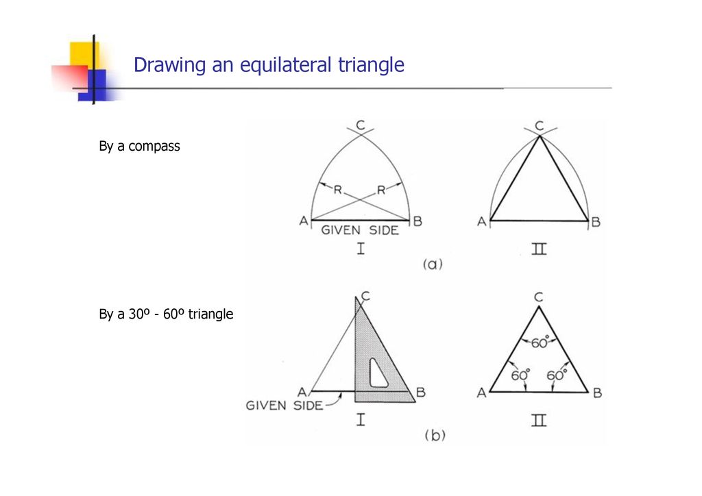 Drawing an equilateral triangle