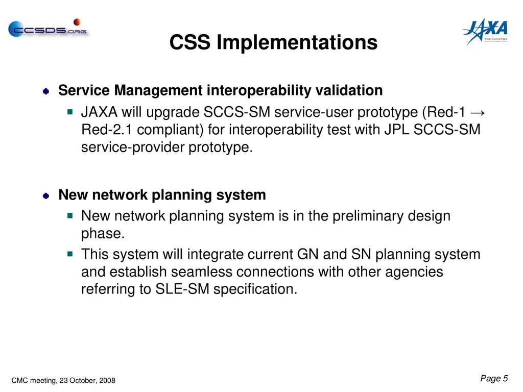 JAXA CCSDS Secretary Office - ppt download