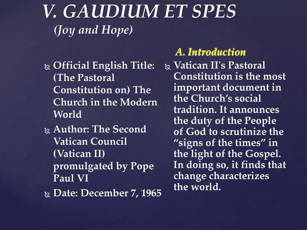 Gaudium Et Spes Reflection Paper, PDF, Catholic Social Teaching