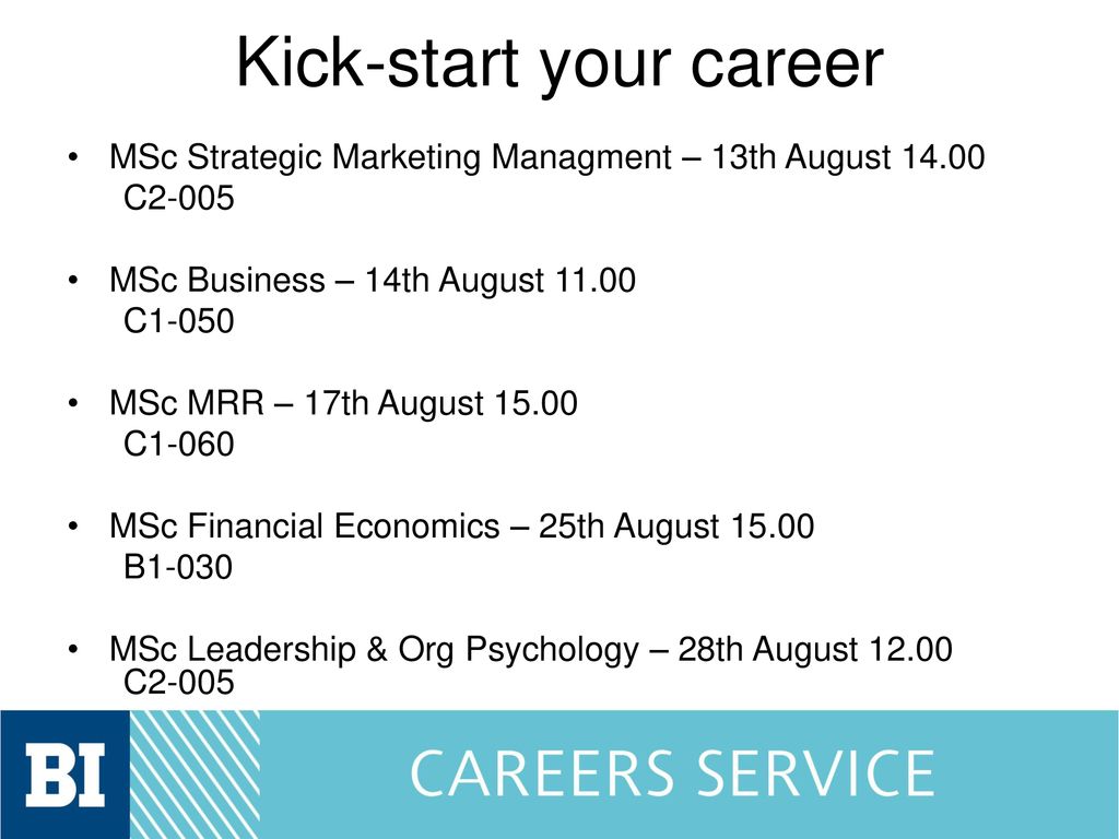 Kick-start your career