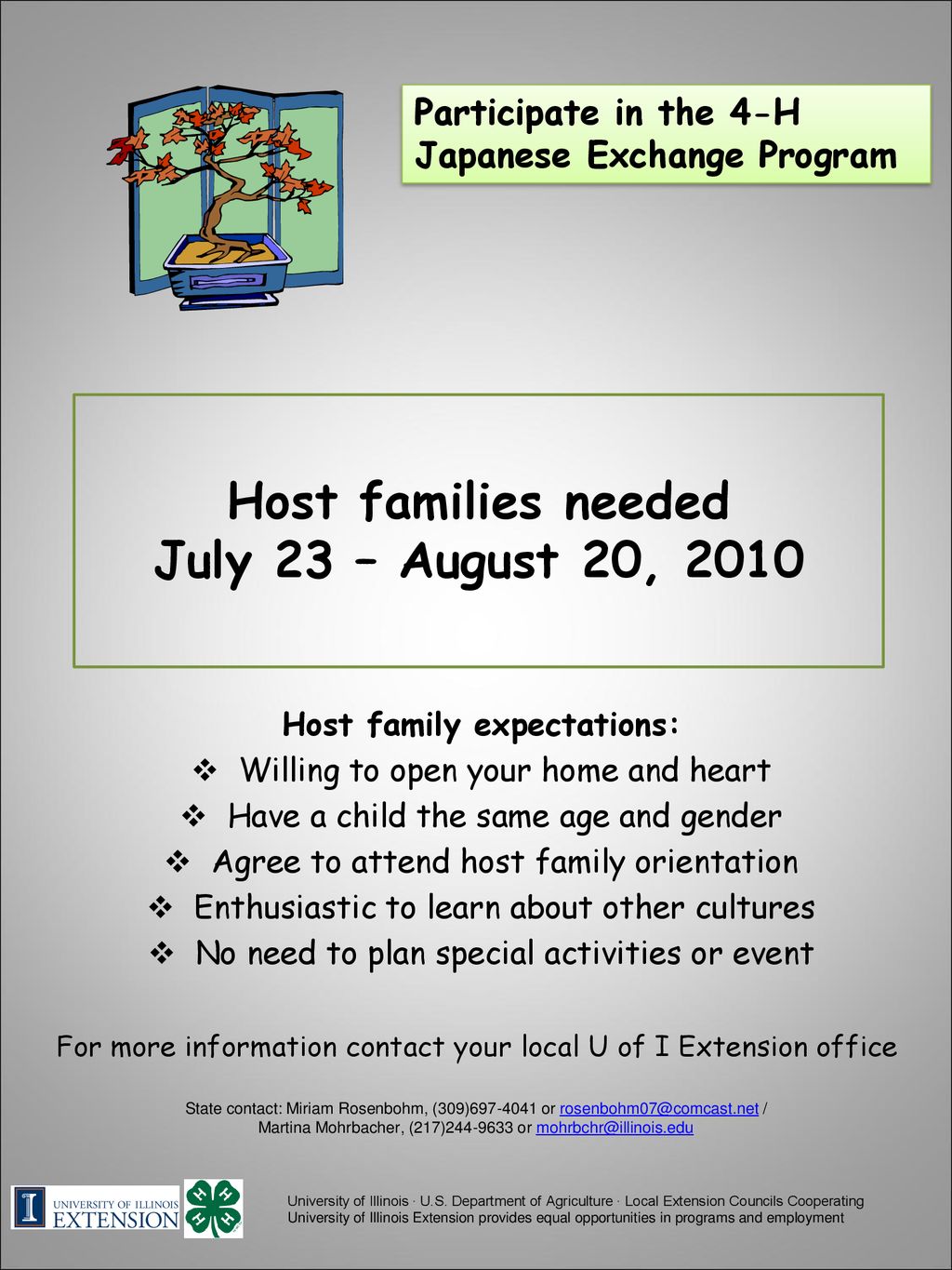 Host Families Needed July 23 – August 20, Ppt Download