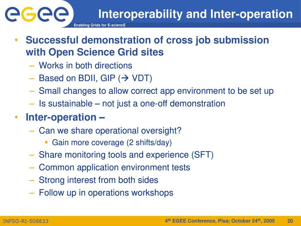 Interoperability and Inter-operation