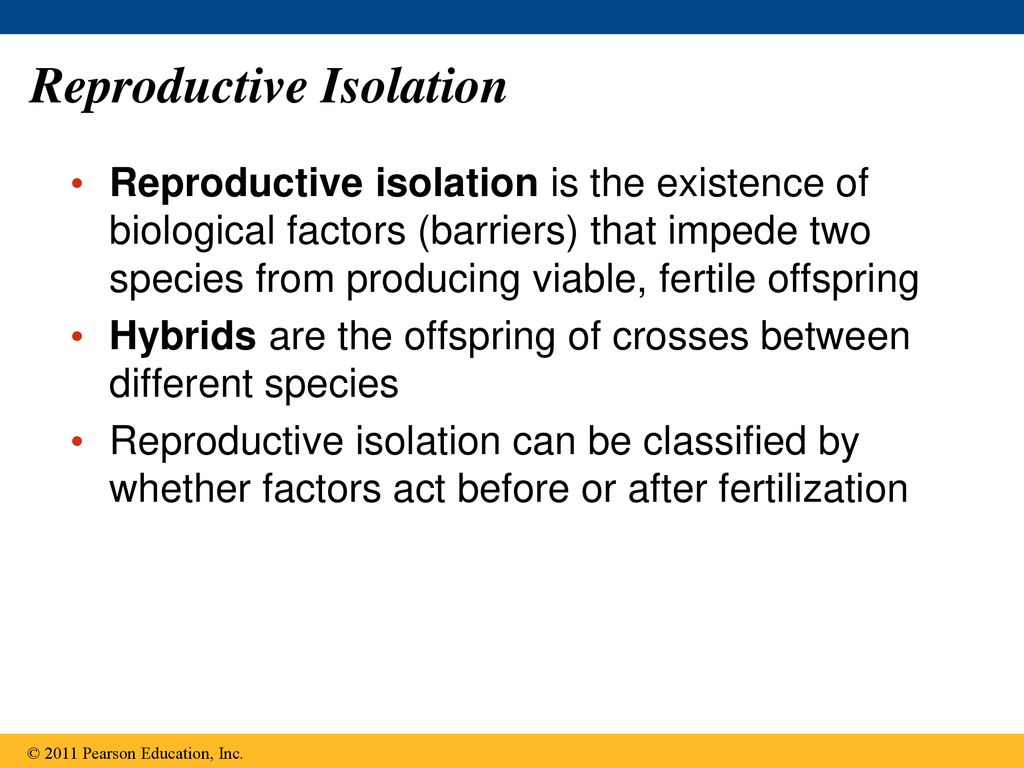 Reproductive Isolation