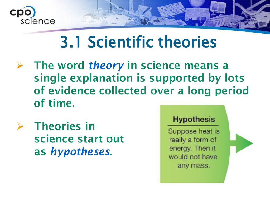3.1 Scientific theories