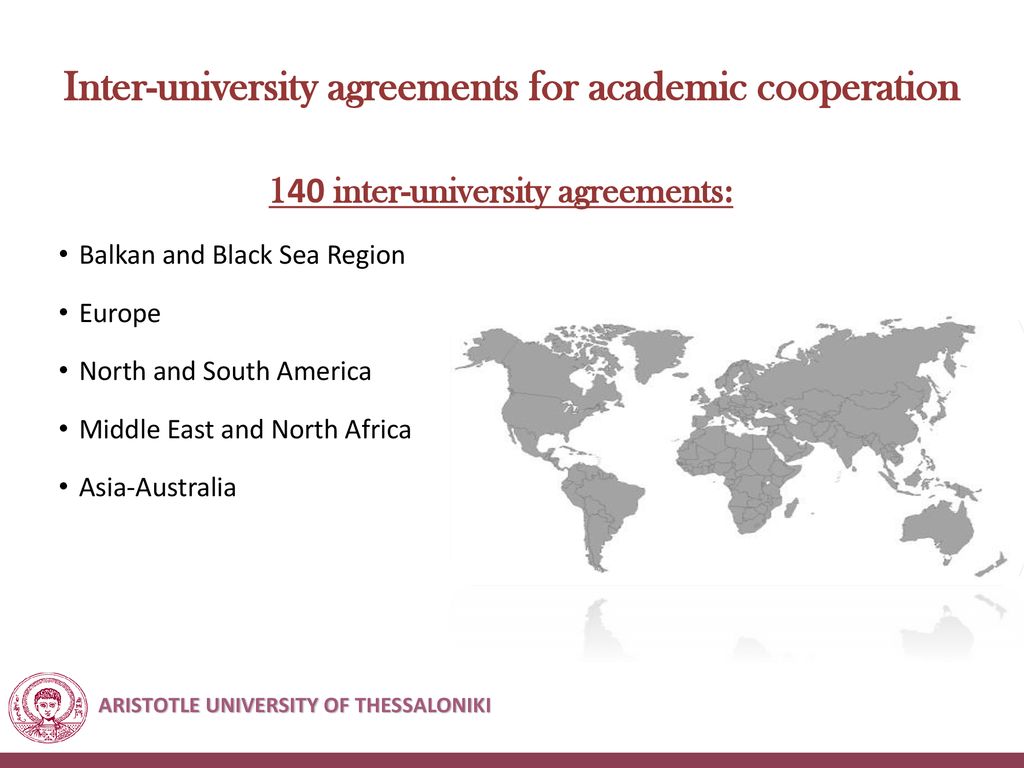 Inter-university agreements for academic cooperation