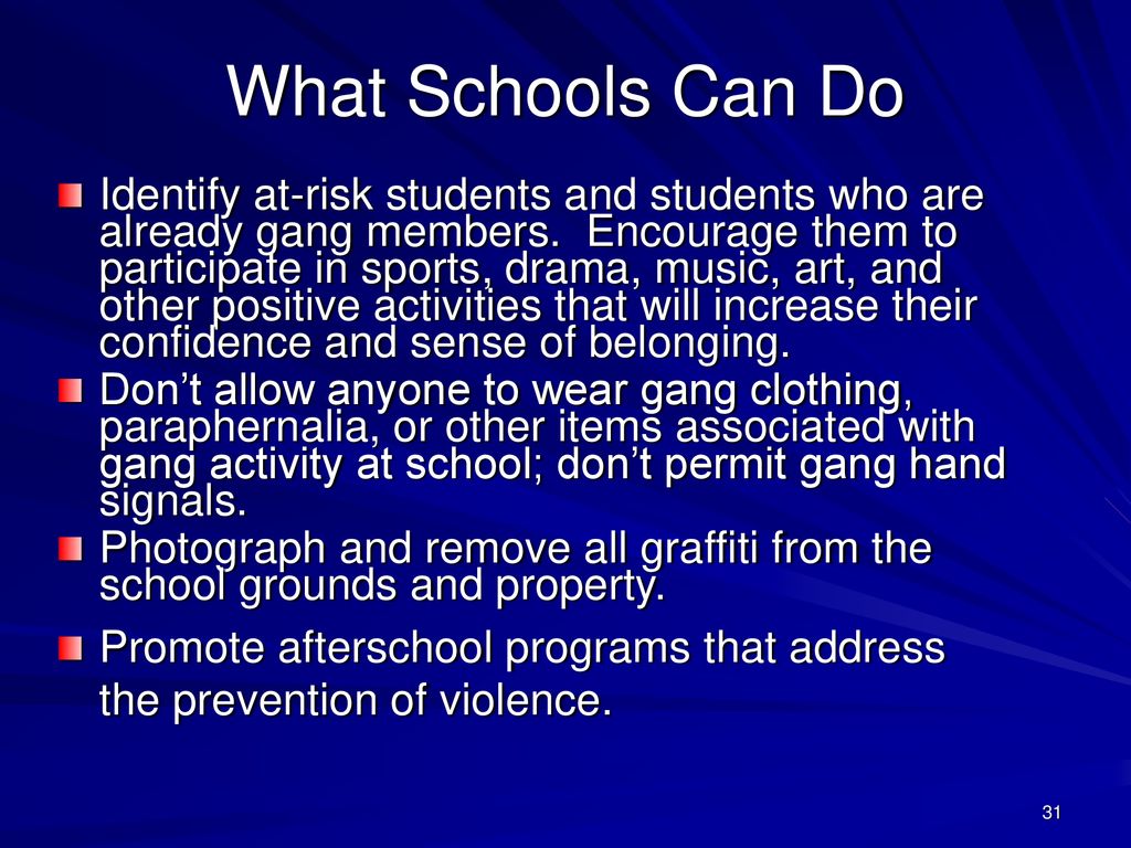 What Schools Can Do