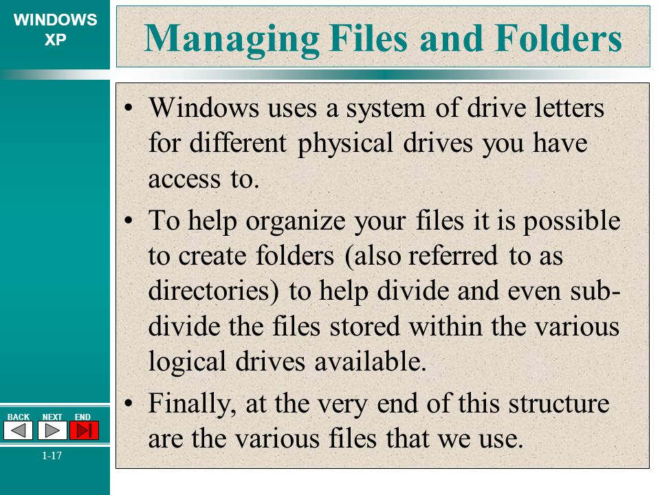 Managing Files and Folders