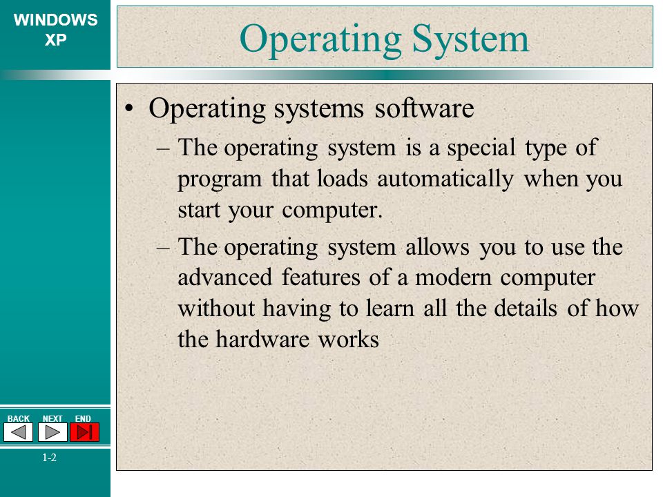 Operating System Operating systems software