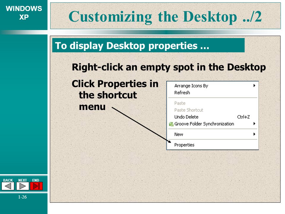 Customizing the Desktop ../2