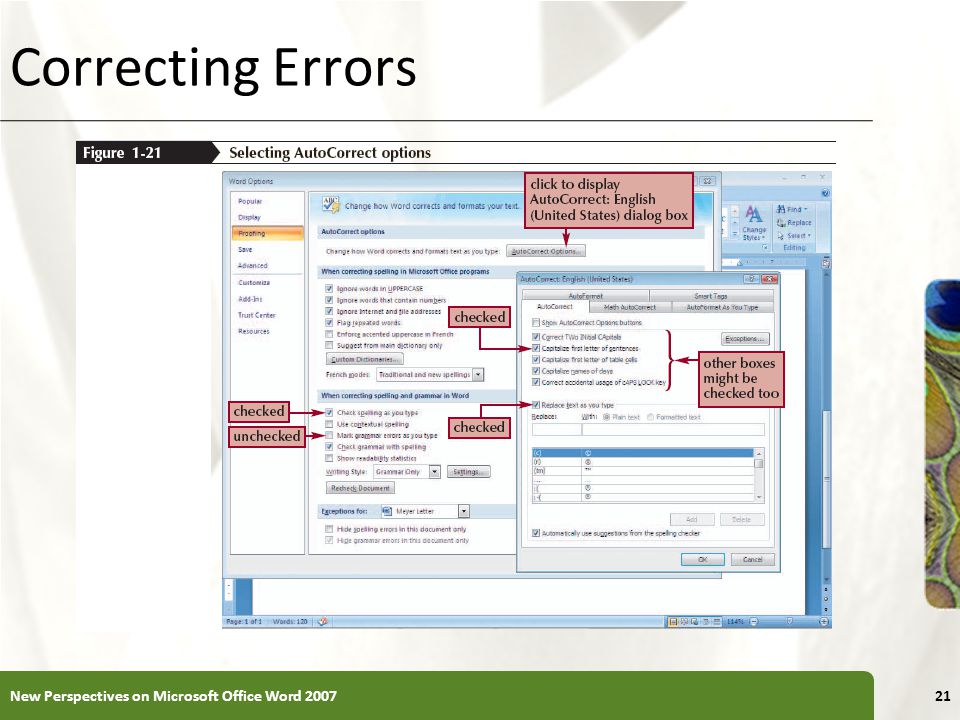Correcting Errors New Perspectives on Microsoft Office Word 2007