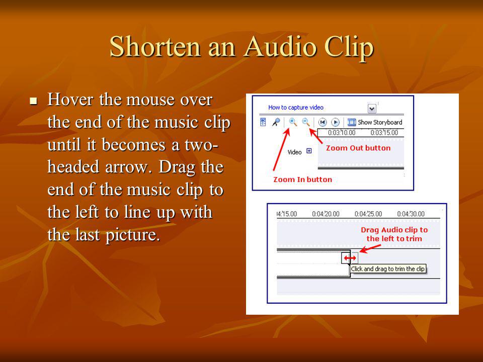 Shorten an Audio Clip
