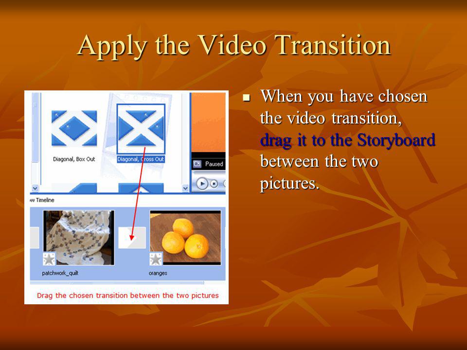 Apply the Video Transition