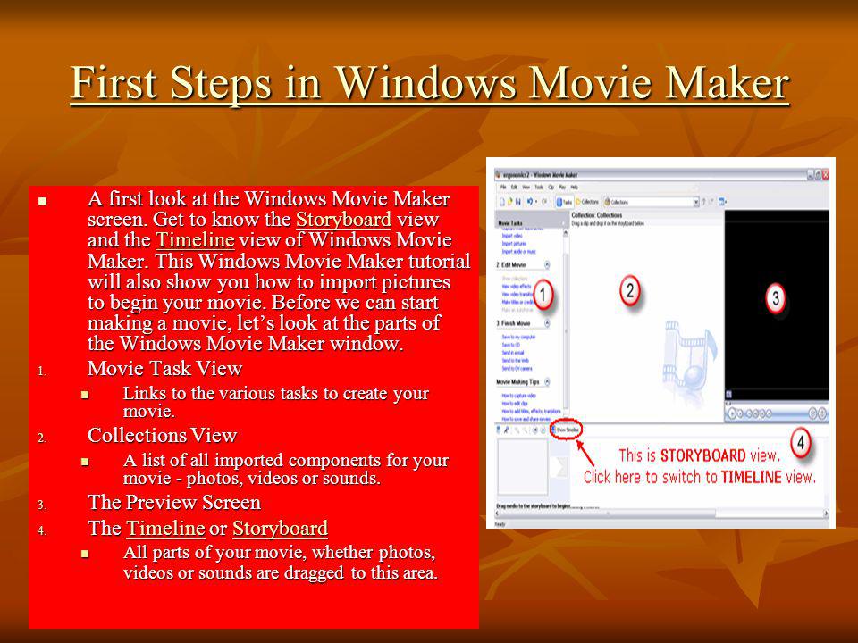 First Steps in Windows Movie Maker