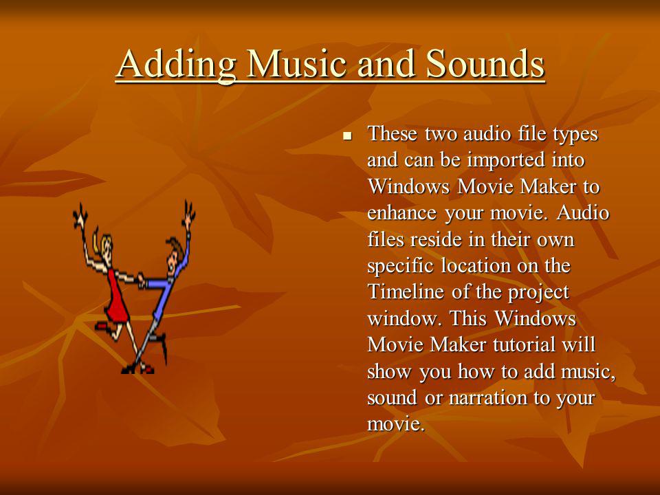 Adding Music and Sounds