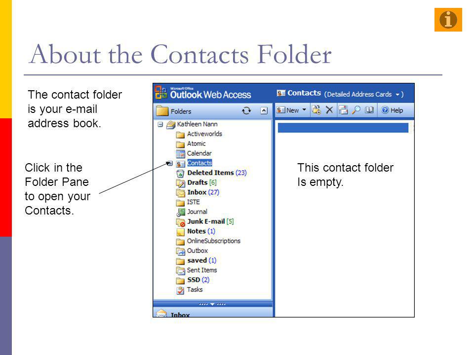 About the Contacts Folder
