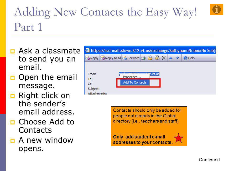 Adding New Contacts the Easy Way! Part 1