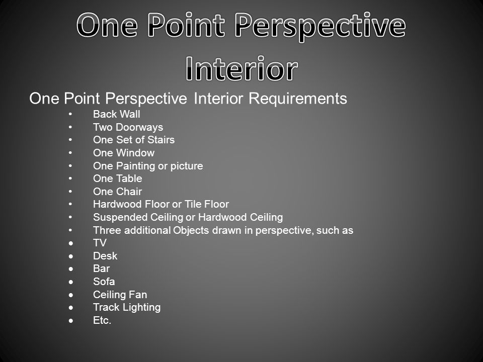 One Point Perspective Interior Ppt Video Online Download