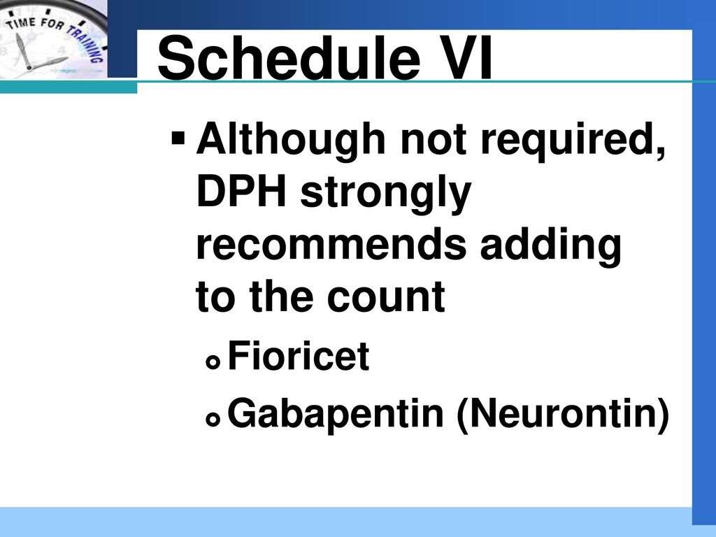 Fioricet Schedule 2025