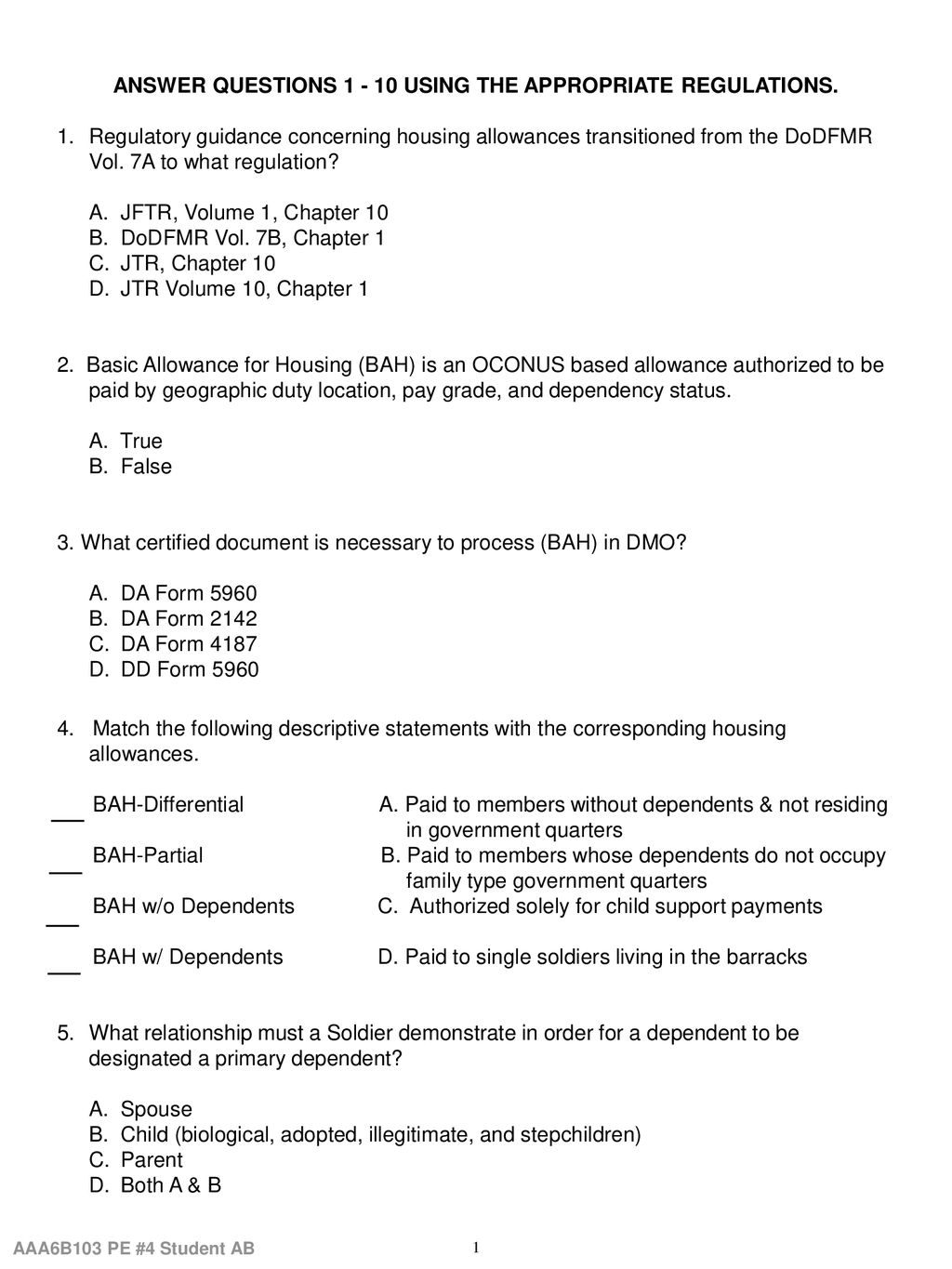 DETERMINE ENTITLEMENT TO PAY AND ALLOWANCES - Ppt Download