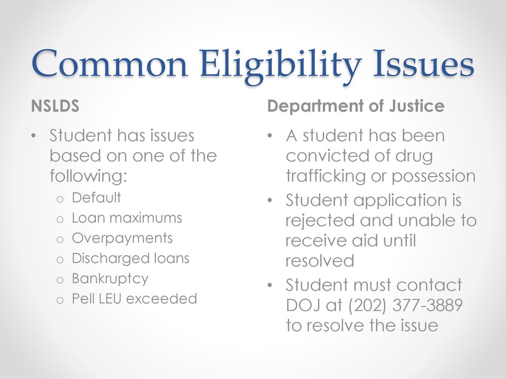 New Professionals Webinar: Understanding Student Eligibility - ppt download