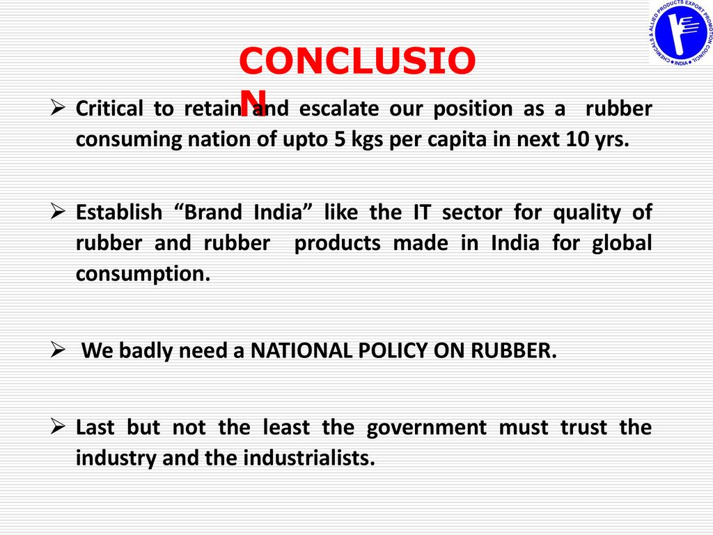 rubber policy india