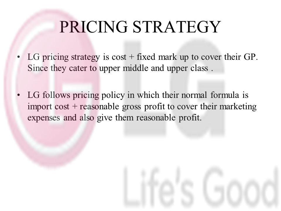 pricing strategy of lg company