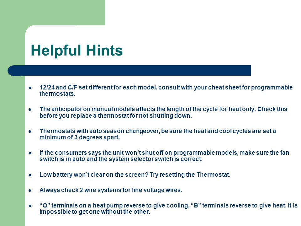 Hunter Thermostat Training ppt video online download