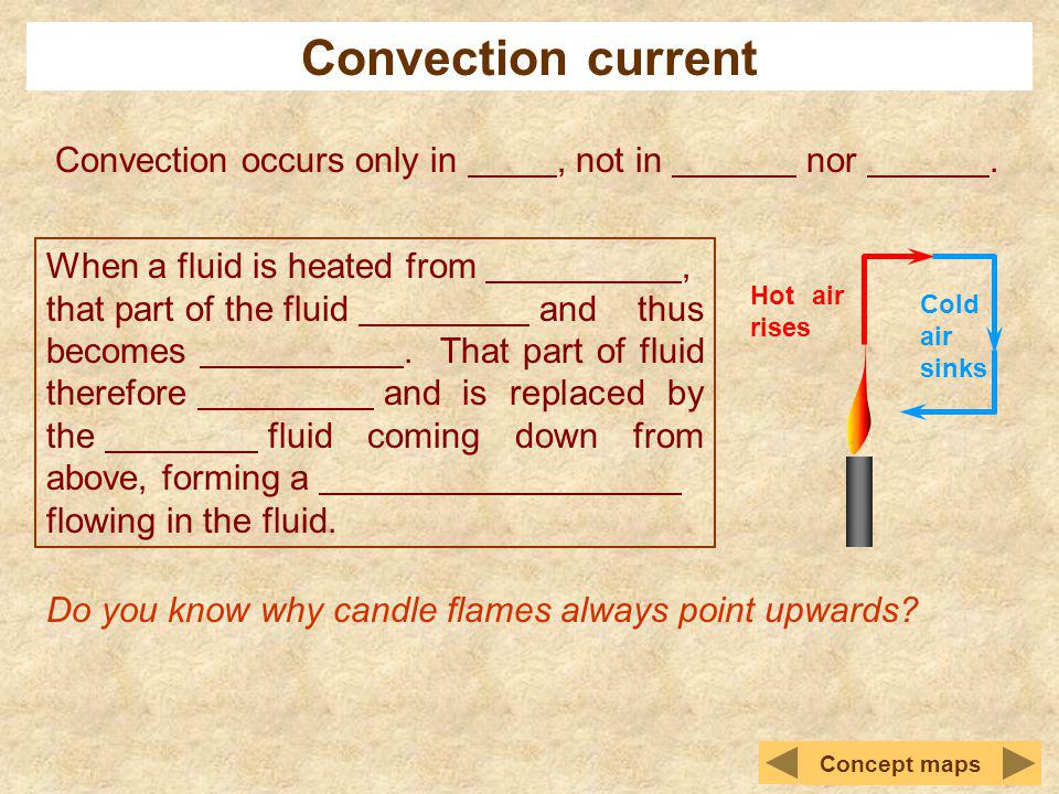 Convection current Convection occurs only in , not in nor .