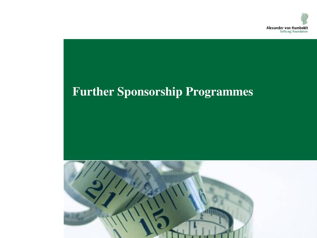 Further Sponsorship Programmes