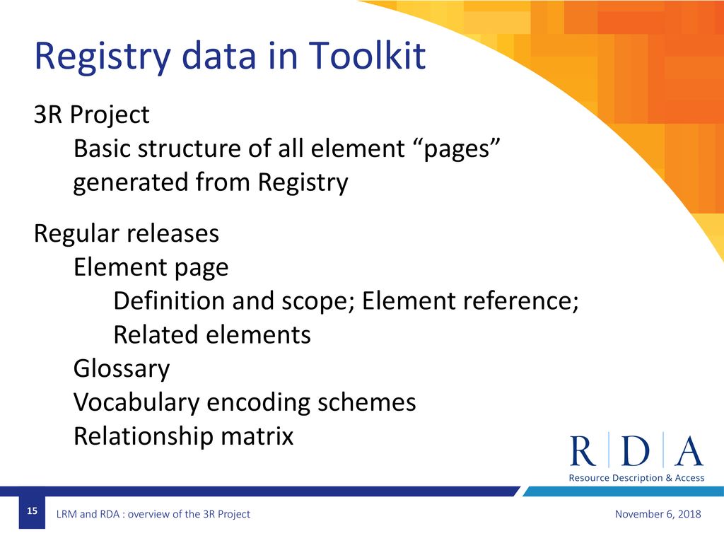 Registry data in Toolkit