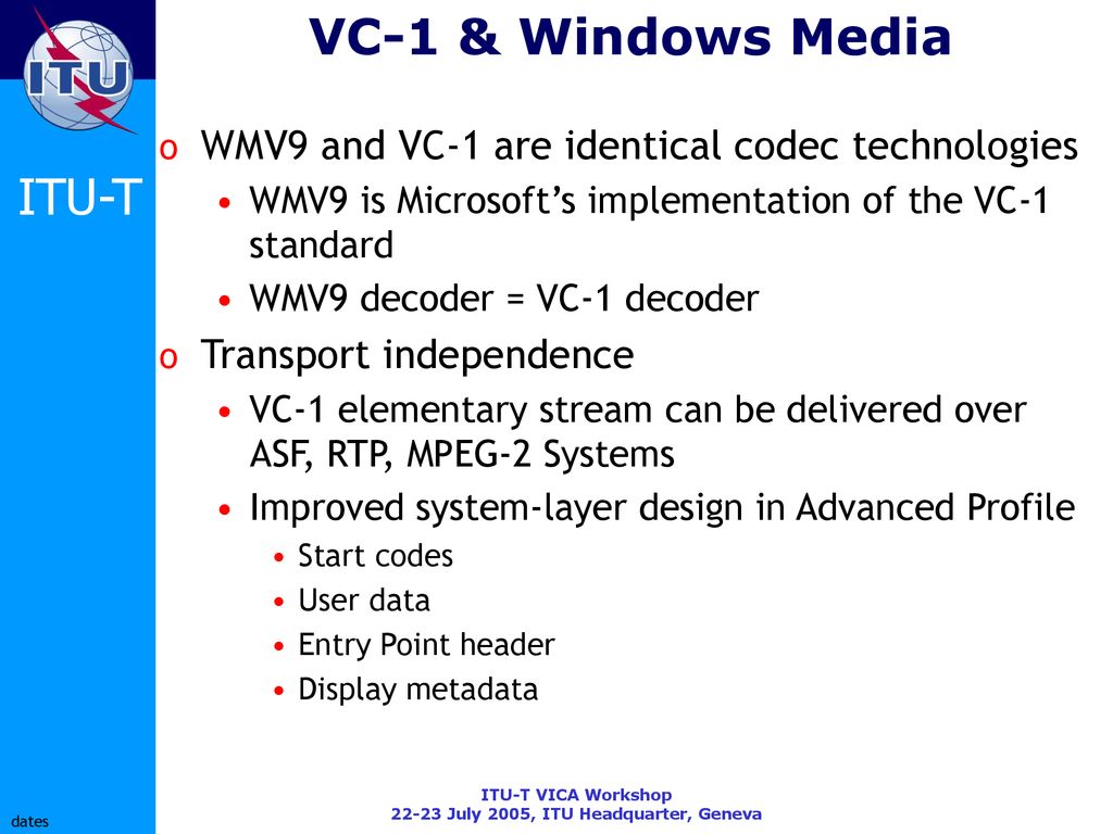 what is vc1 codec