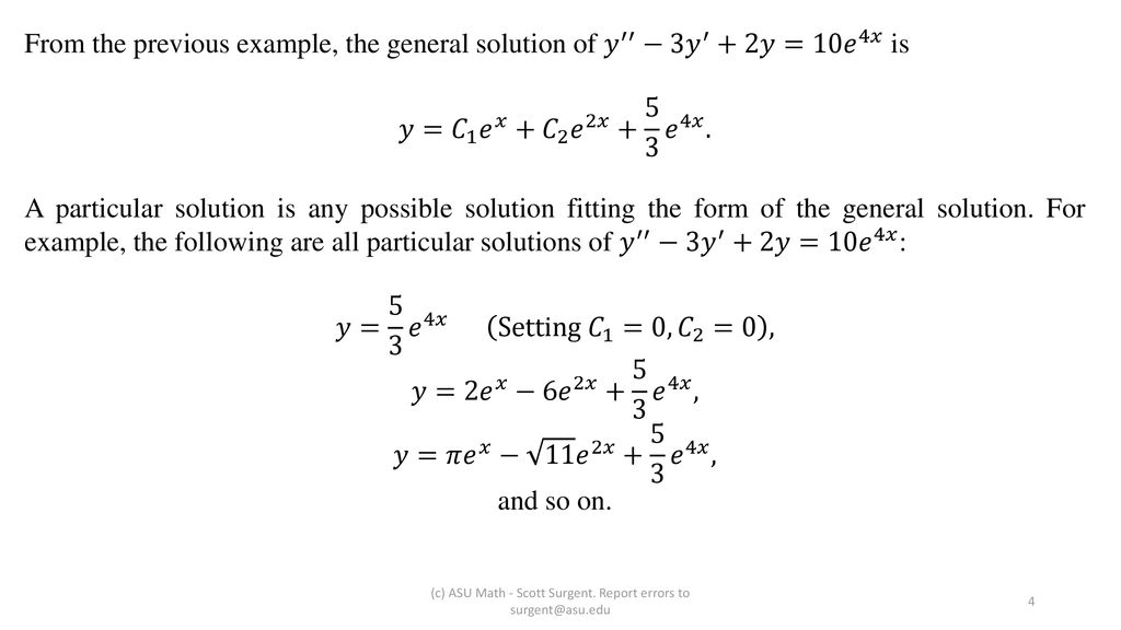 Method Of Undetermined Coefficients Ppt Download