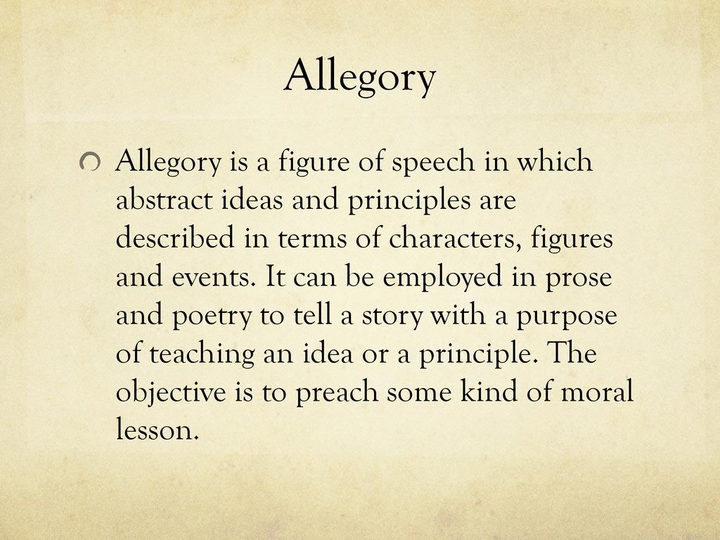 allegory topics