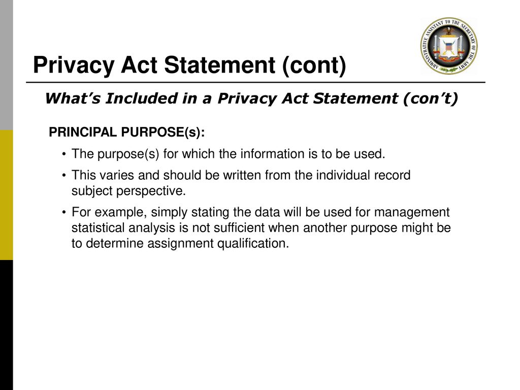 What Is A Privacy Act Statement