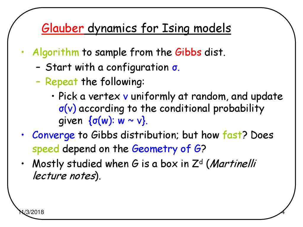 Glauber dynamics on trees and hyperbolic graphs ppt download
