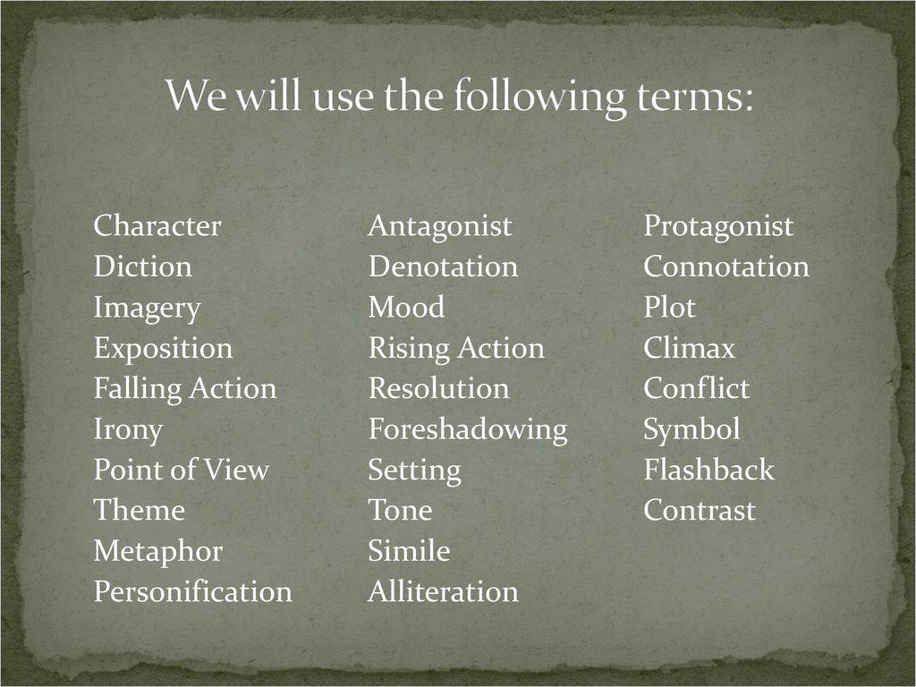 Literary Terms Review for ALL QUIET ON THE WESTERN FRONT ppt download