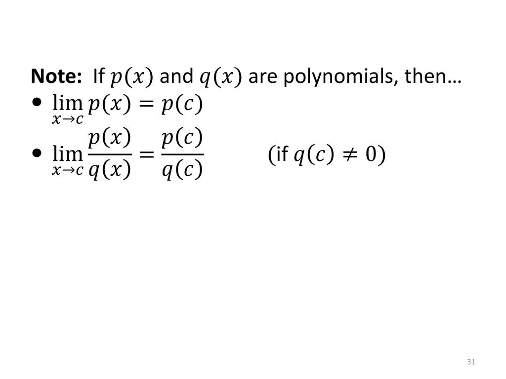 1 5 And 1 6 Limits And Continuity Ppt Download