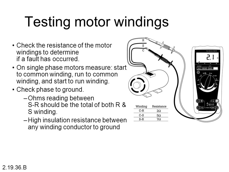 how to check 3 phase motor winding with multimeter