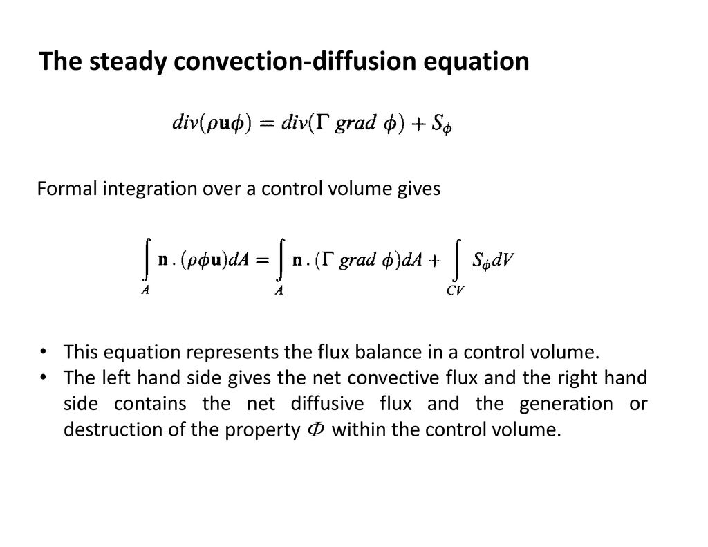 Steady convection-diffusion equation - ppt download