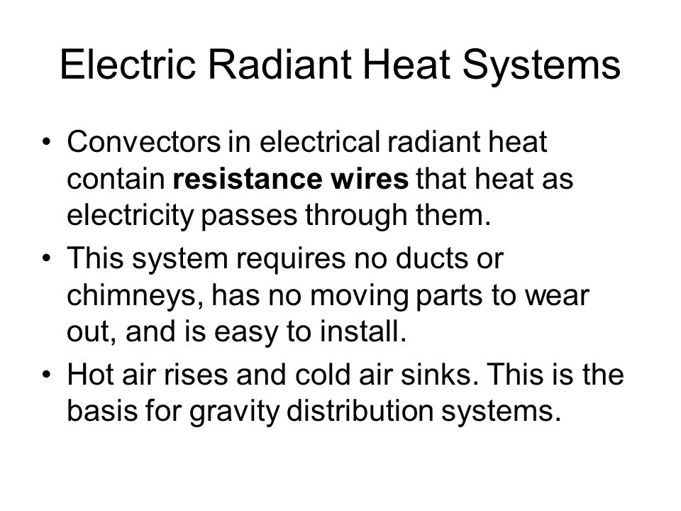 Electric Radiant Heat Systems