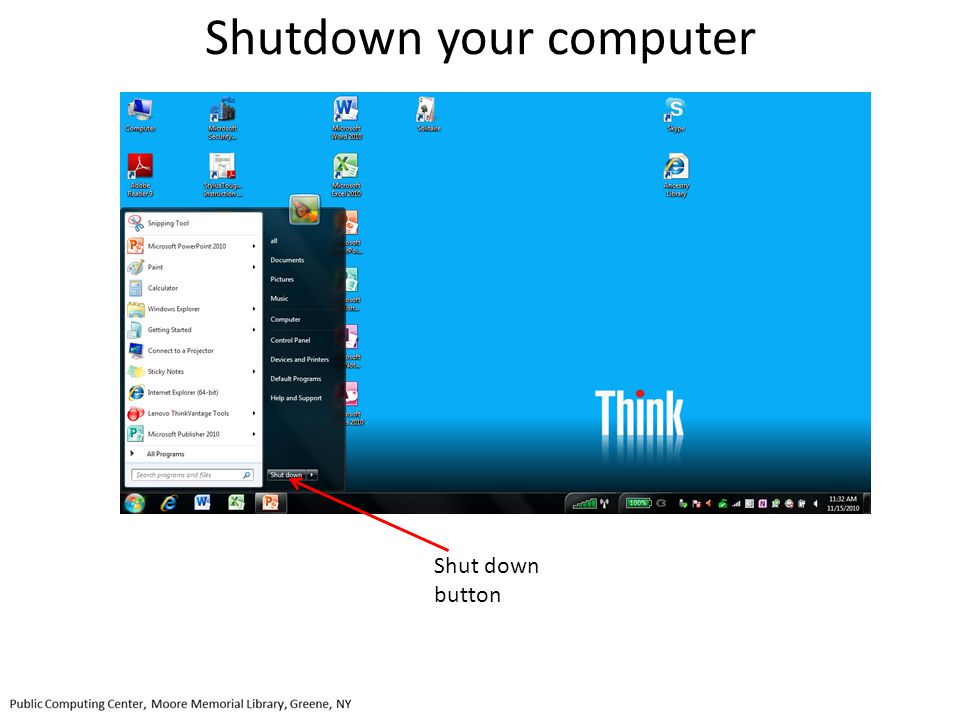 Shutdown your computer