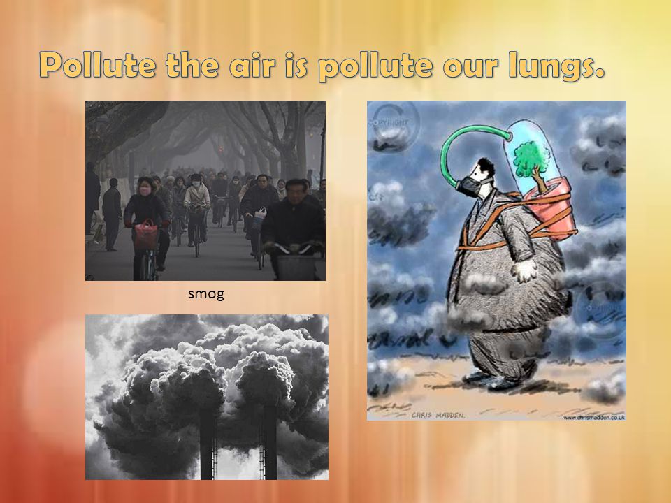 Pollute the air is pollute our lungs.