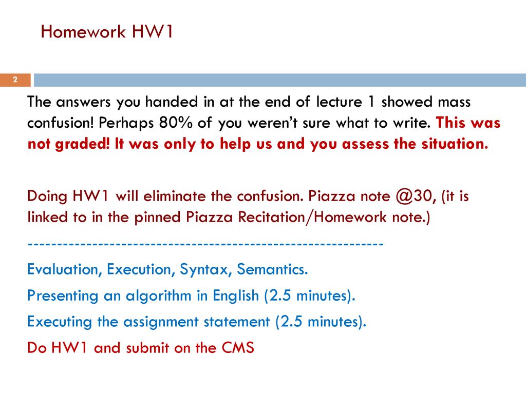 Homework HW1